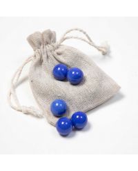 5 Kugeln blau im Säckchen  
