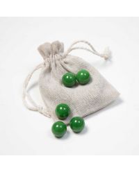 5 Kugeln grün im Säckchen  