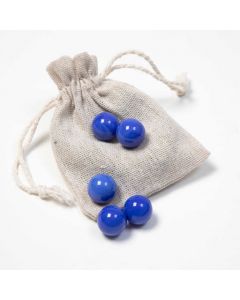 5 Kugeln blau im Säckchen  