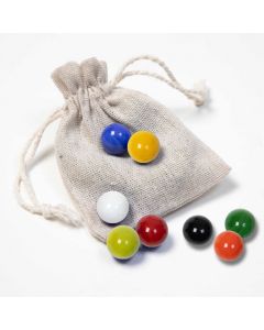 8 Kugeln gemischte Farben im Säckchen  