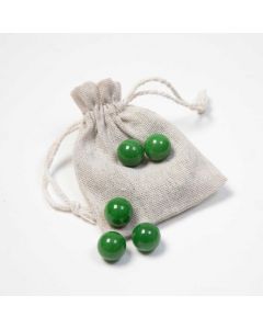 5 Kugeln grün im Säckchen  
