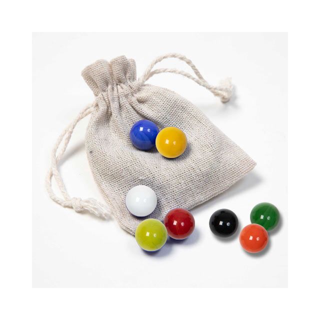 8 Kugeln gemischte Farben im Säckchen  